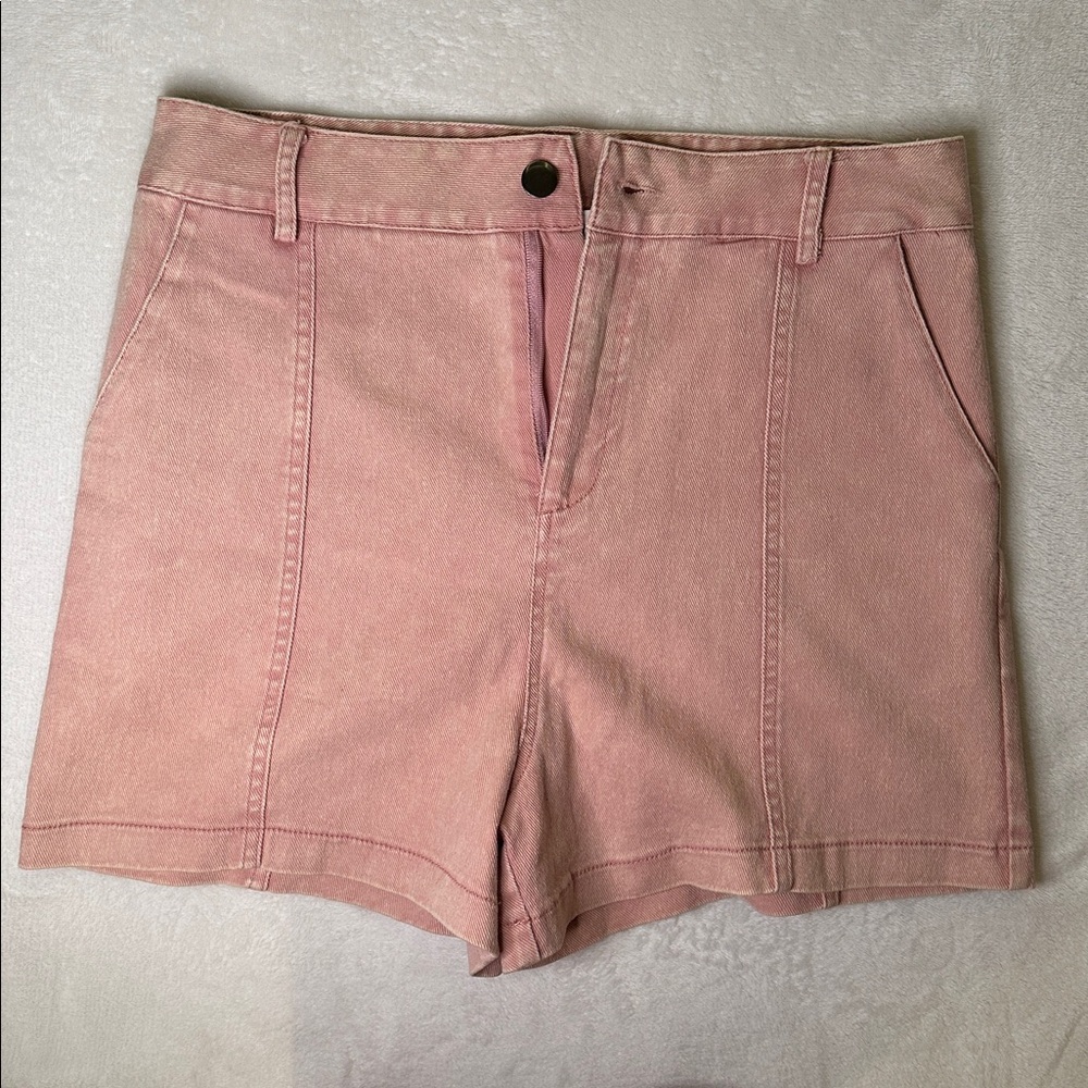She + Sky Pink Jean Shorts